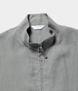 STILL BY HAND "VE01242" Linen Stand collar vest