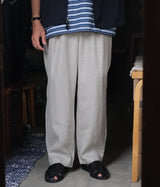 STILL BY HAND "PT06242" Linen tapered pants