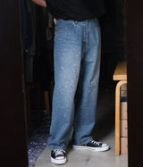 SSSTEIN "VINTAGE REPRODUCTION SPLASHED DENIM JEANS"