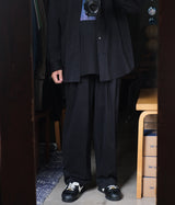 SSSTEIN "WINDPROOF NYLON EASY WIDE TROUSERS"