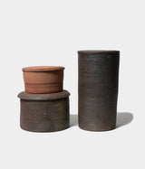Komura Kihan "Breathing jar (fermentation jar) cylindrical type" (Okinawa, Arayaki)