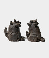 Komura Kihan"Kiln-transformed Shisa (pair)" (Okinawa, Arayaki)