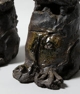 Komura Kihan"Kiln-transformed Shisa (pair)" (Okinawa, Arayaki)