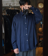 A.PRESSE "Double Weave Twill Regular Collar Shirt"