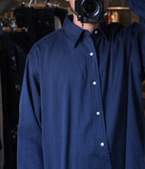 A.PRESSE "Double Weave Twill Regular Collar Shirt"