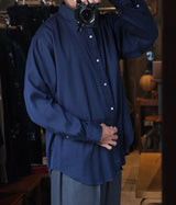 A.PRESSE "Double Weave Twill Regular Collar Shirt"