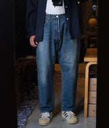 A.PRESSE "Washed Denim Wide Pants"