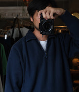 A.PRESSE "Vintage Half Zip Sweat Shirt"
