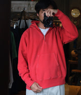 A.PRESSE "Vintage Half Zip Sweat Hoodie"