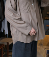 STILL BY HAND "SH05251" Cupro mixed pullover shirt