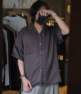 SSSTEIN 25SS "VIS/LI TWILL OVERSIZED OPEN COLLAR SS SHIRT"