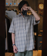 SSSTEIN 25SS "C/R CHECK OVERSIZED SS SHIRT"