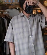 SSSTEIN 25SS "C/R CHECK OVERSIZED SS SHIRT"