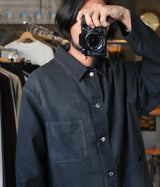 A.PRESSE 2025 Style1 "Vintage Black Linen Coverall"