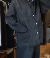 A.PRESSE 2025 Style1 "Vintage Black Linen Coverall"