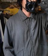 A.PRESSE 2025 Style2 "Vintage Black Chambray Sports Jacket"