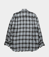 SSSTEIN 25AW "RAYON/LYOCELL CHECK OVERSIZED DOWN PAT SHIRT"