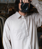 SSSTEIN 25AW "COTTON/SILK OVERSIZED REGULAR COLLAR SHIRT"