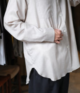 SSSTEIN 25AW "COTTON/SILK OVERSIZED REGULAR COLLAR SHIRT"