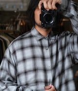 SSSTEIN 25AW "RAYON/LYOCELL CHECK OVERSIZED DOWN PAT SHIRT"