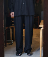 SSSTEIN 25AW "WOOL/SILK WIDE EASY TROUSERS"