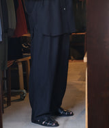 SSSTEIN 25AW "WOOL/SILK WIDE EASY TROUSERS"