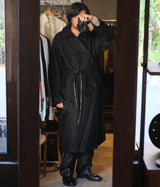 SSSTEIN 25AW "WOOL FLANNEL OVERSIZED DOUBLE BREASTED COAT"