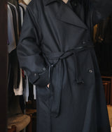 SSSTEIN 25AW "WOOL FLANNEL OVERSIZED DOUBLE BREASTED COAT"