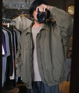 SSSTEIN 25AW "BIO WASHED NYLON OVERSIZED FIGHT JACKET"