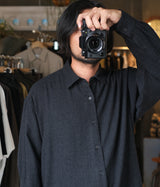 A.PRESSE 2025 Style2 "Wool Regular Collar Shirt"