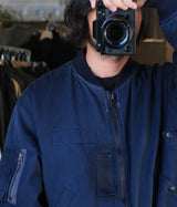 A.PRESSE 2025 Style2 "Vintage Silk Flight Jacket"