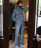A.PRESSE 2026 Style1 "No.37 Washed Wide Denim Pants"