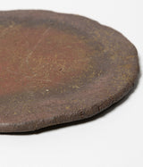 古村其飯 "丸い板皿" (沖縄・荒焼)