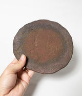 古村其飯 "丸い板皿" (沖縄・荒焼)