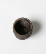 古村其飯 "窯変酒器(桐箱付)" (沖縄・荒焼)