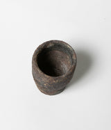 古村其飯 "窯変酒器(桐箱付)" (沖縄・荒焼)