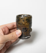 古村其飯 "窯変酒器(桐箱付)" (沖縄・荒焼)