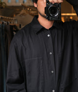 STILL BY HAND "SH05261"Garment-dye over shirt