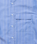 STILL BY HAND "SH09261" Cotton ramie band collar shirt