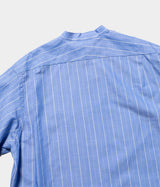 STILL BY HAND "SH09261" Cotton ramie band collar shirt