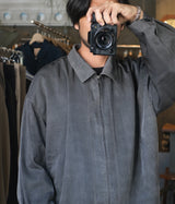 STILL BY HAND "BL05261" Pigment print zip up blouson