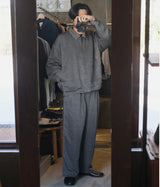 STILL BY HAND "BL05261" Pigment print zip up blouson