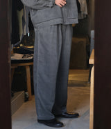 STILL BY HAND "PT08261" Pigment print easy pants