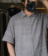 MITTAN "SH-157" OC 다색 슬라브 반소매 셔츠