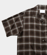 SSSTEIN 26SS "LY/VIS CHECK OVERSIZED OPEN COLLAR SS SHIRT"