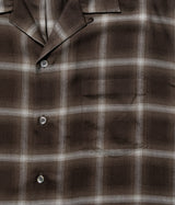 SSSTEIN 26SS "LY/VIS CHECK OVERSIZED OPEN COLLAR SS SHIRT"