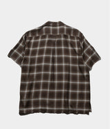 SSSTEIN 26SS "LY/VIS CHECK OVERSIZED OPEN COLLAR SS SHIRT"