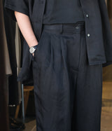 SSSTEIN 26SS "VIS/LI BRIGHT TWILL WIDE EASY TROUSERS"