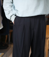 A.PRESSE 2026 Style1 "Wool Rayon Wide Trousers"