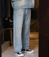 A.PRESSE 2026 Style1 "No.37 Washed Wide Denim Pants"